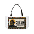Courage Lion Weekender Tote - Inspirational Tribal Graphic Travel Bag