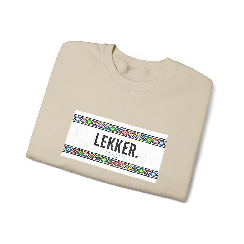 Lekker Crewneck Sweatshirt - Colorful Floral Border Unisex Pullover