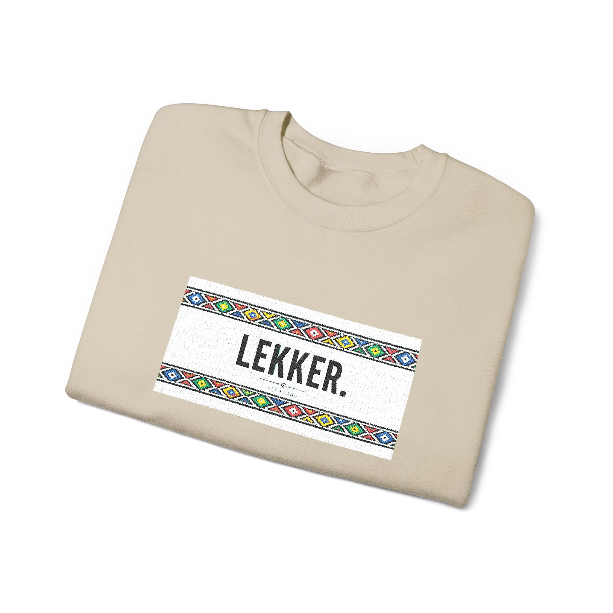 Lekker Crewneck Sweatshirt - Colorful Floral Border Unisex Pullover