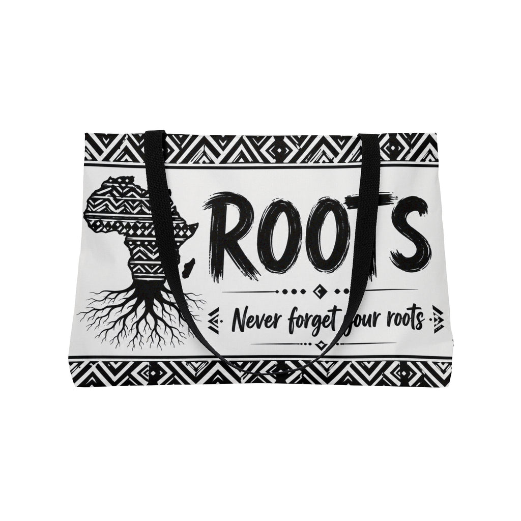 Weekender Tote Bag — 'Roots: Never Forget Your Roots' African Map Design