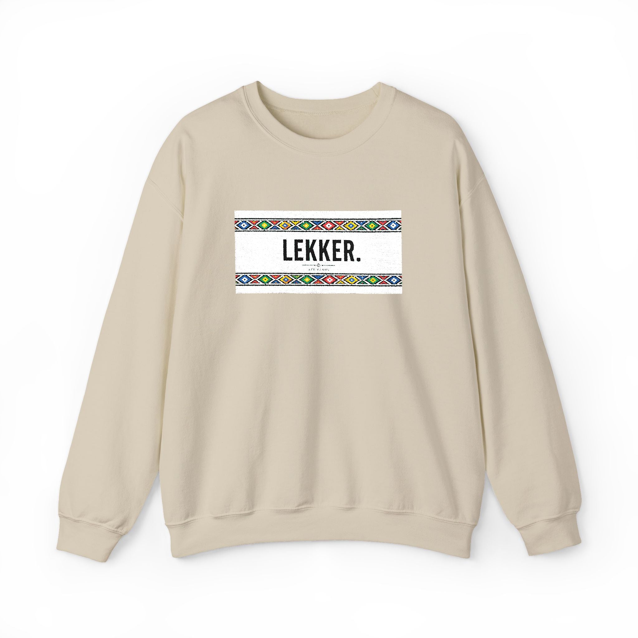 Lekker Crewneck Sweatshirt - Colorful Floral Border Unisex Pullover