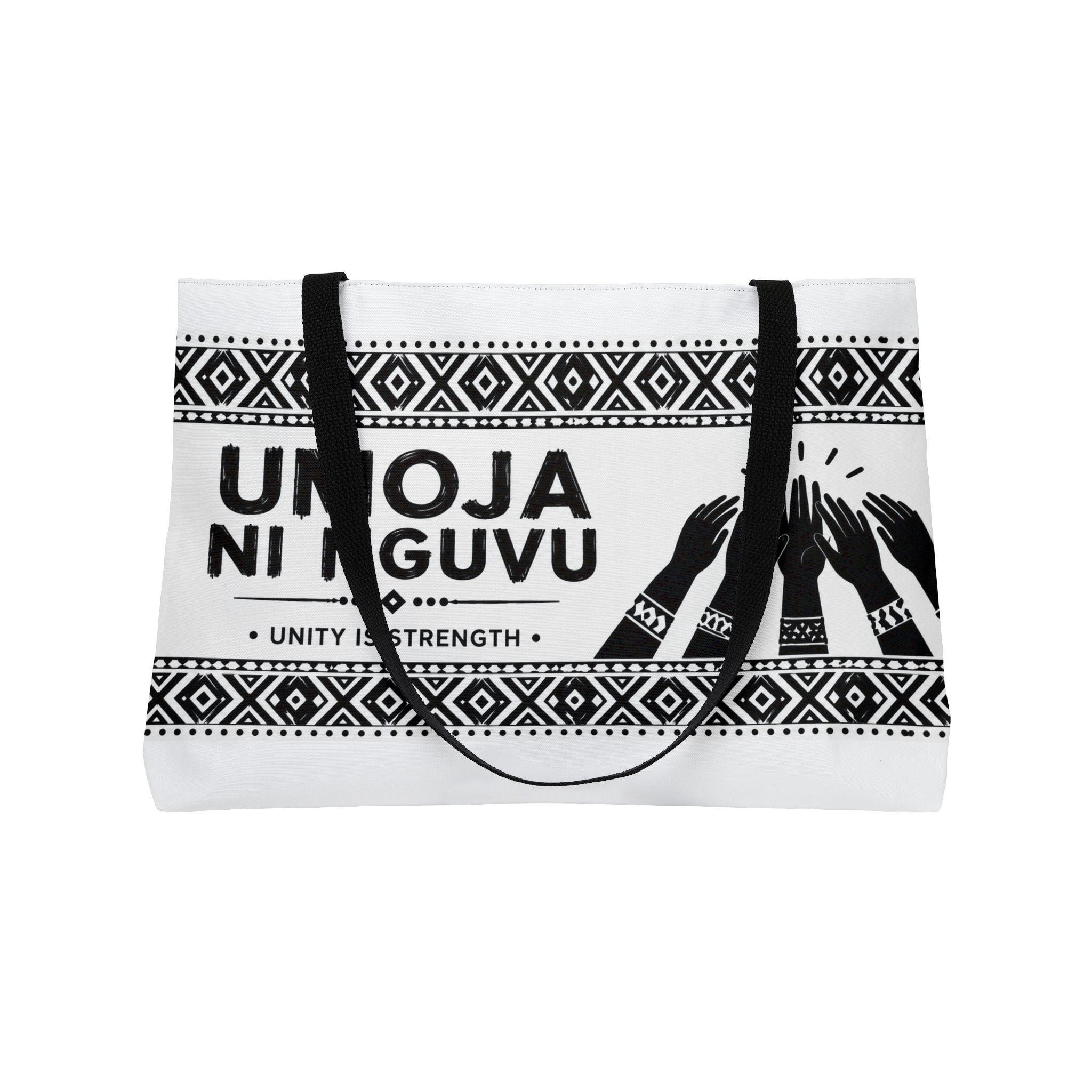 Umoja ni Nguvu Unity Is Strength tote bag | African solidarity design