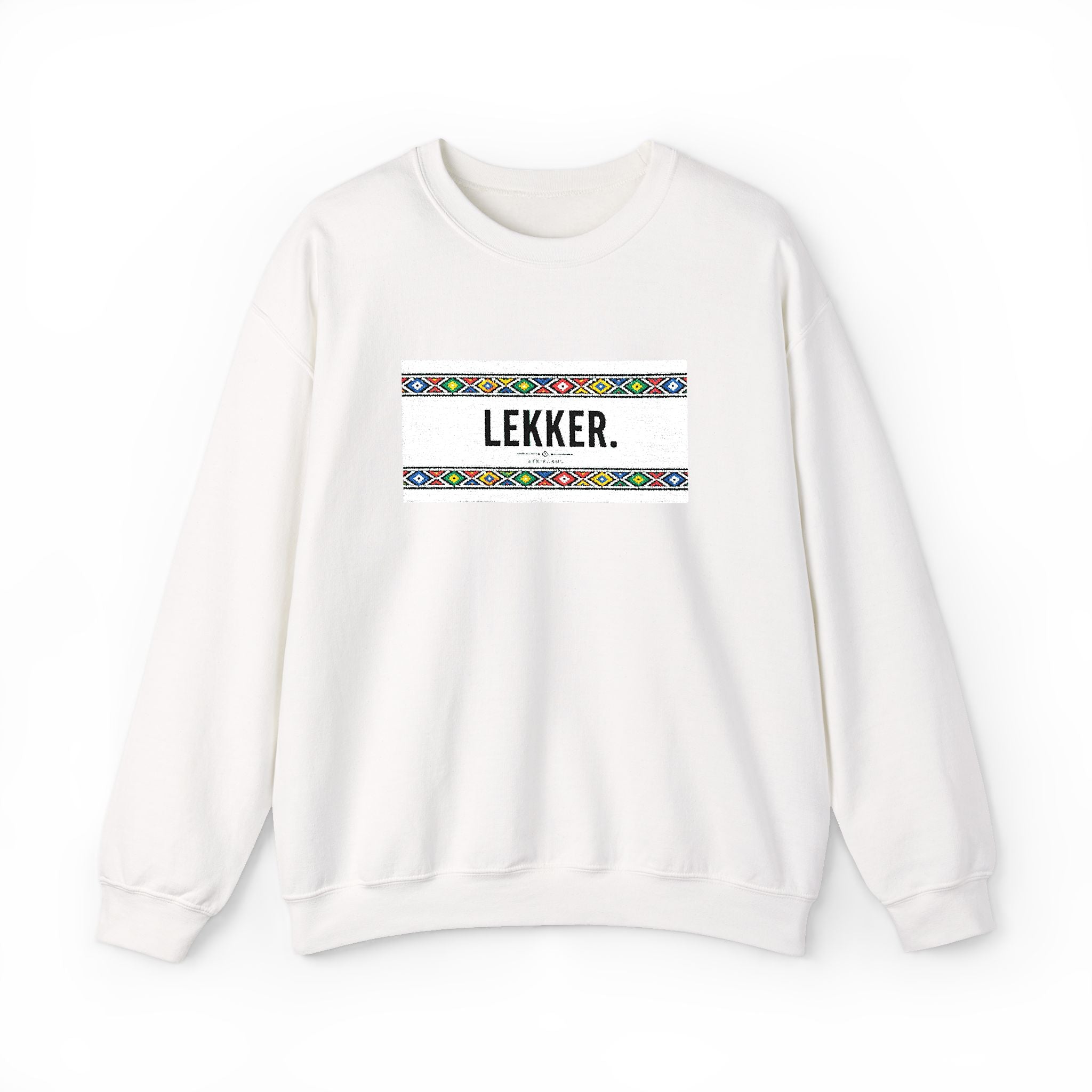 Lekker Crewneck Sweatshirt - Colorful Floral Border Unisex Pullover