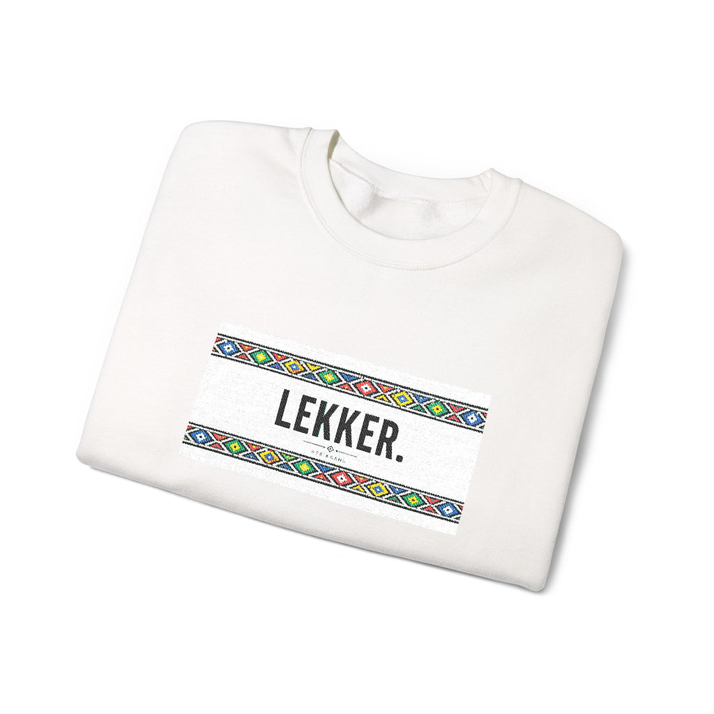 Lekker Crewneck Sweatshirt - Colorful Floral Border Unisex Pullover