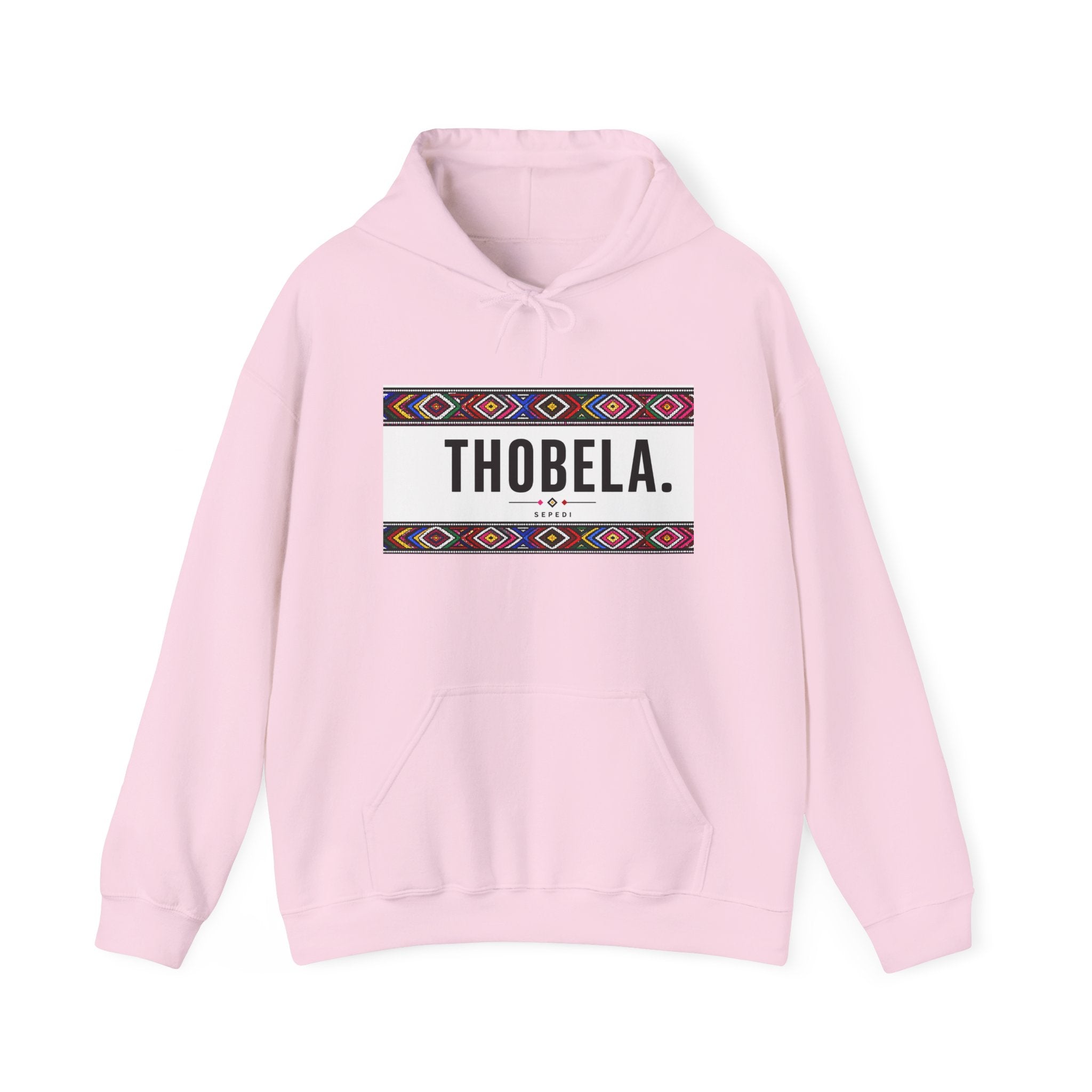 Thobela Hoodie — African-Inspired Geometric Stripe Pullover