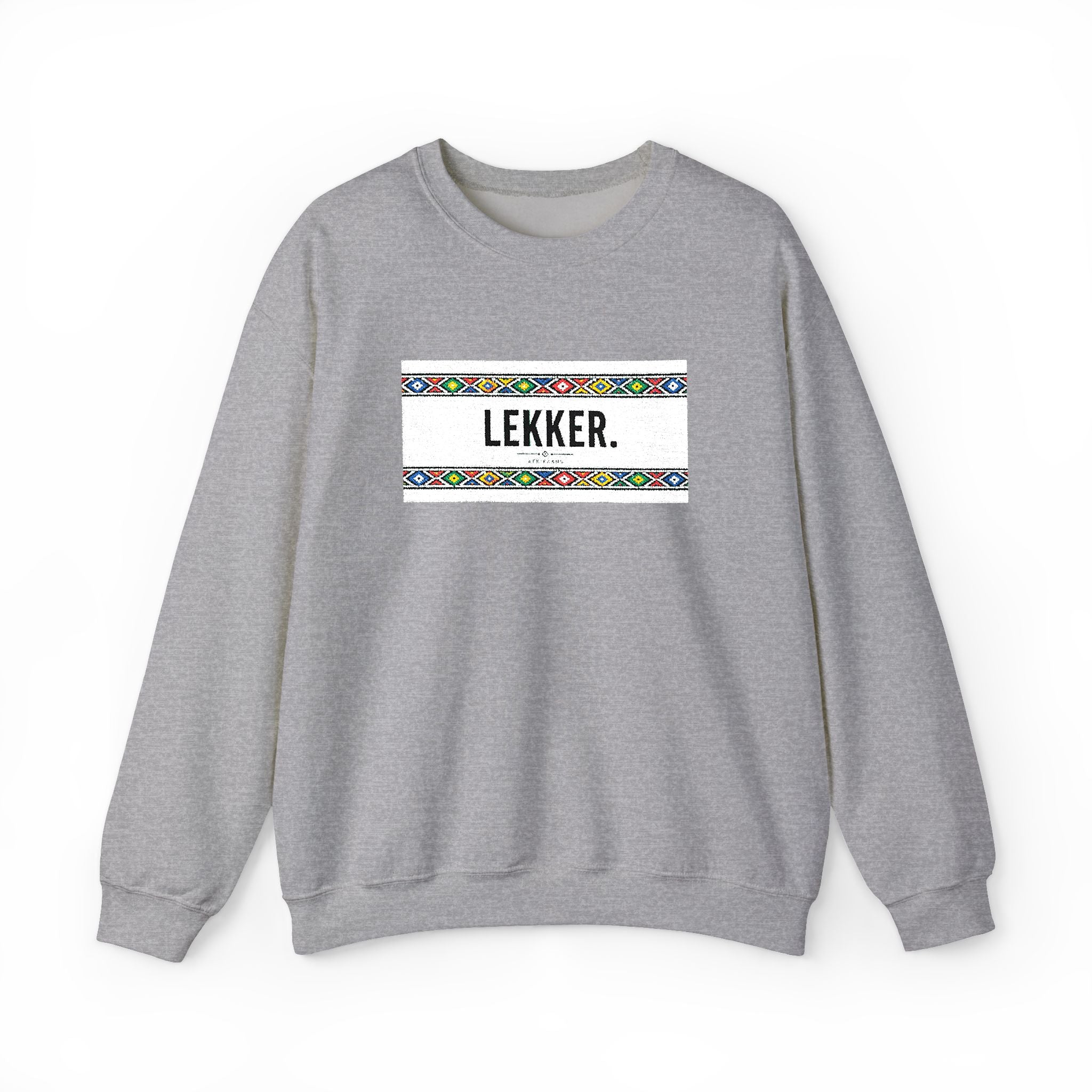 Lekker Crewneck Sweatshirt - Colorful Floral Border Unisex Pullover
