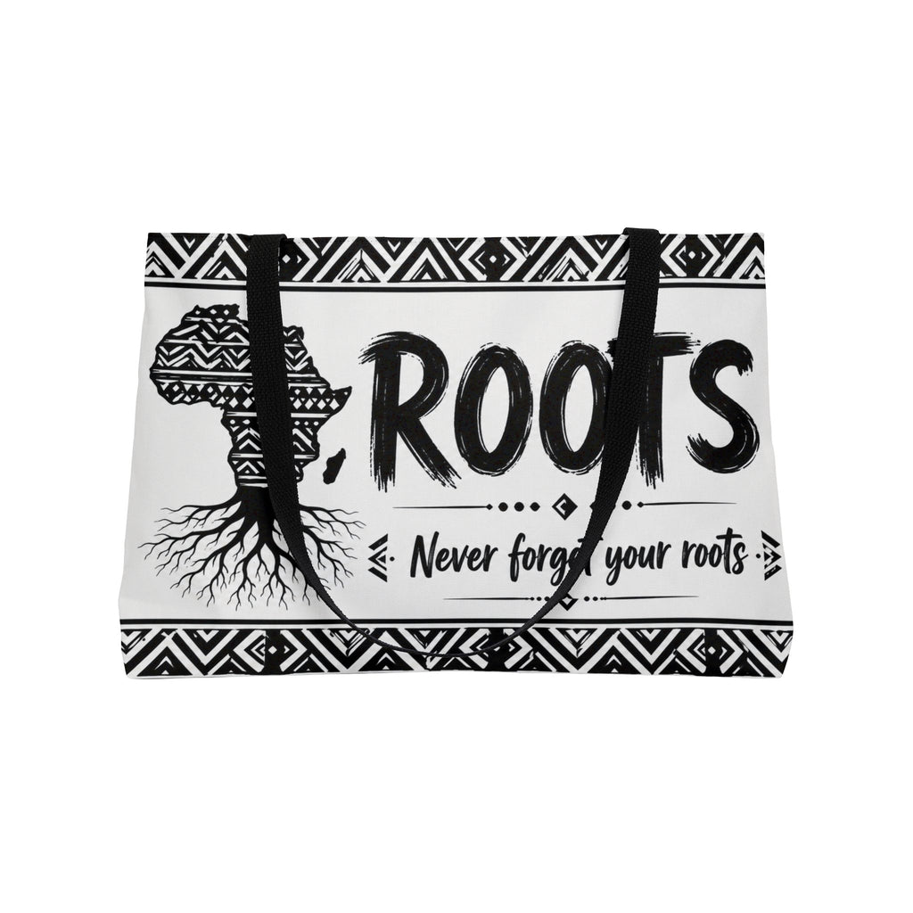 Weekender Tote Bag — 'Roots: Never Forget Your Roots' African Map Design
