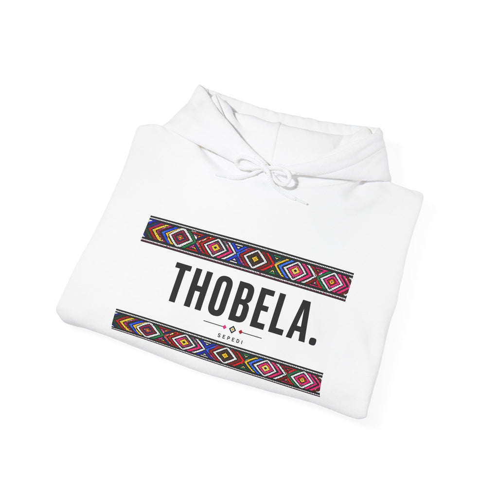 Thobela Hoodie — African-Inspired Geometric Stripe Pullover