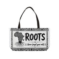 Weekender Tote Bag — 'Roots: Never Forget Your Roots' African Map Design