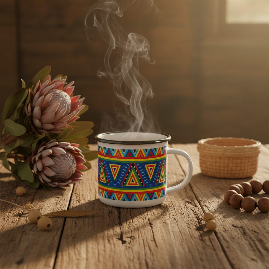 Sawubona Enamel Mug — "I See You" Zulu Greeting Gift